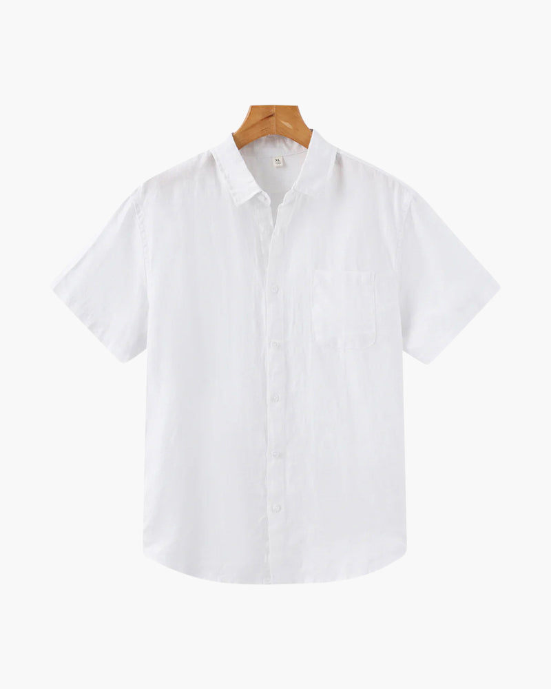 Mykonos Linen Shirt (Shortsleeve) - Arvenis Co.