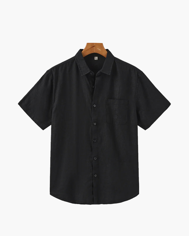 Mykonos Linen Shirt (Shortsleeve) - Arvenis Co.
