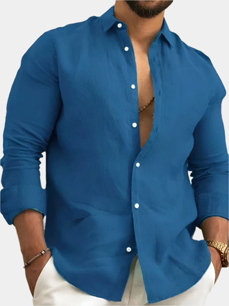 Classic Linen Dress Shirt - Arvenis Co.
