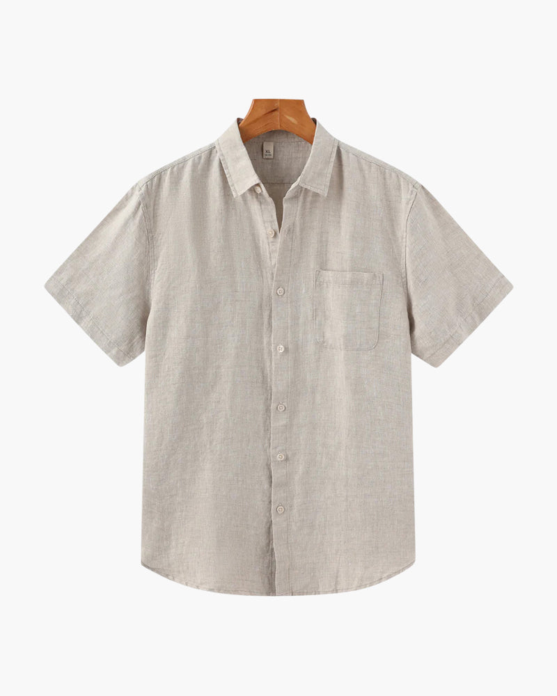 Mykonos Linen Shirt (Shortsleeve) - Arvenis Co.