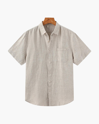 Mykonos Linen Shirt (Shortsleeve) - Arvenis Co.