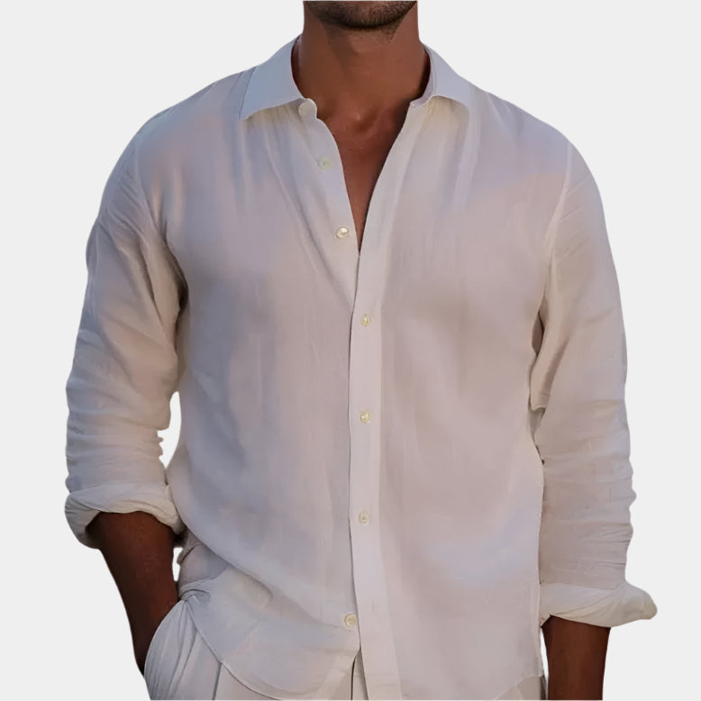 Bordeaux Linen Shirt - Arvenis Co.