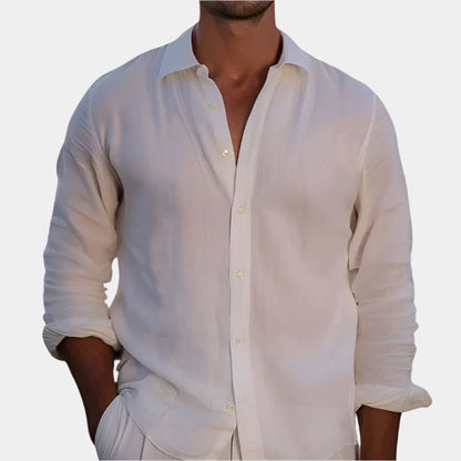 Bordeaux Linen Shirt - Arvenis Co.