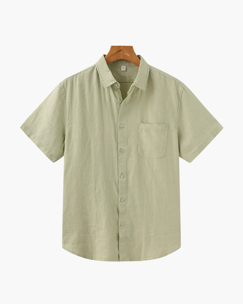 Mykonos Linen Shirt (Shortsleeve) - Arvenis Co.