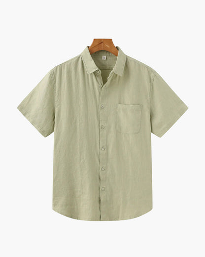 Mykonos Linen Shirt (Shortsleeve) - Arvenis Co.