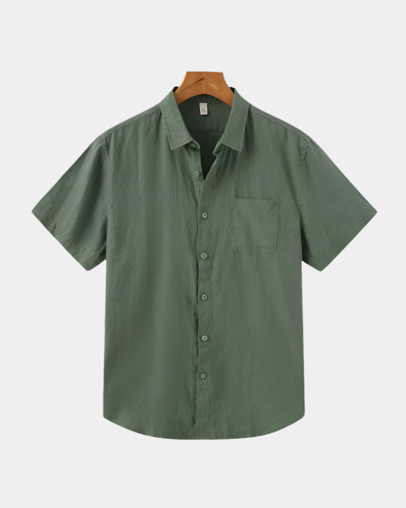 Mykonos Linen Shirt (Shortsleeve) - Arvenis Co.