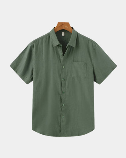 Mykonos Linen Shirt (Shortsleeve) - Arvenis Co.