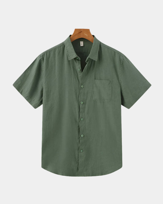Mykonos Linen Shirt (Shortsleeve) - Arvenis Co.