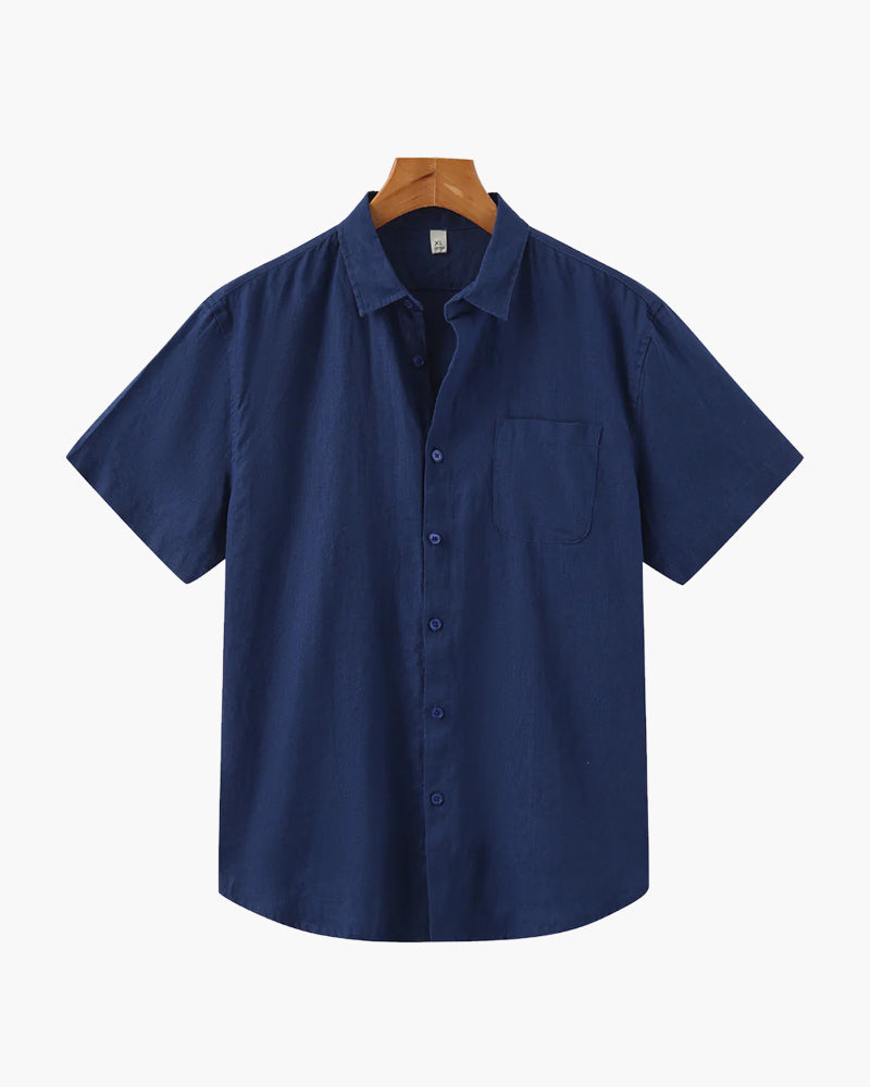 Mykonos Linen Shirt (Shortsleeve) - Arvenis Co.