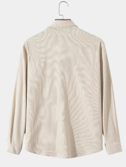 Prestige Solid Corduroy Shirt - Arvenis Co.