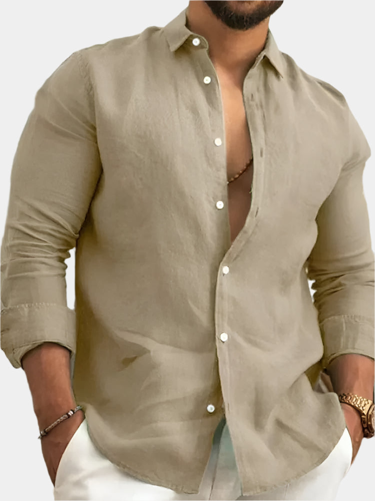 Classic Linen Dress Shirt - Arvenis Co.