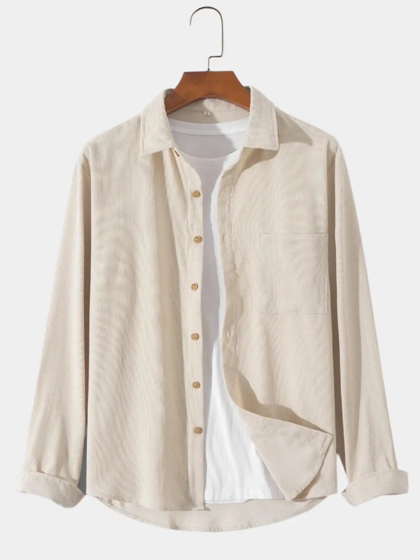 Prestige Solid Corduroy Shirt - Arvenis Co.