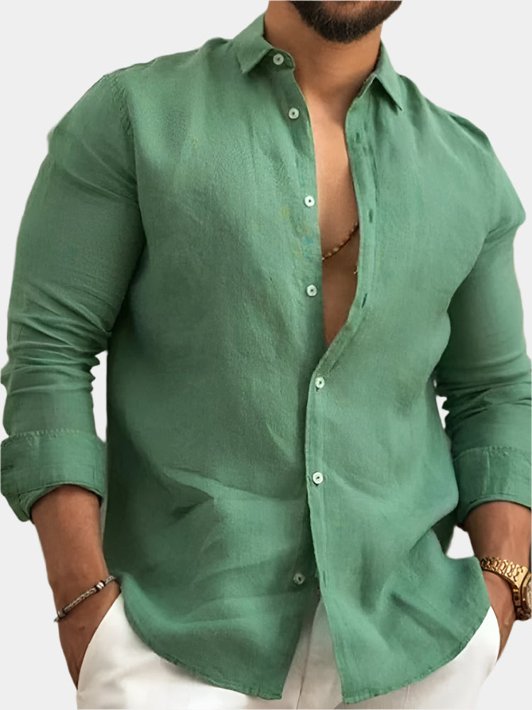 Classic Linen Dress Shirt - Arvenis Co.
