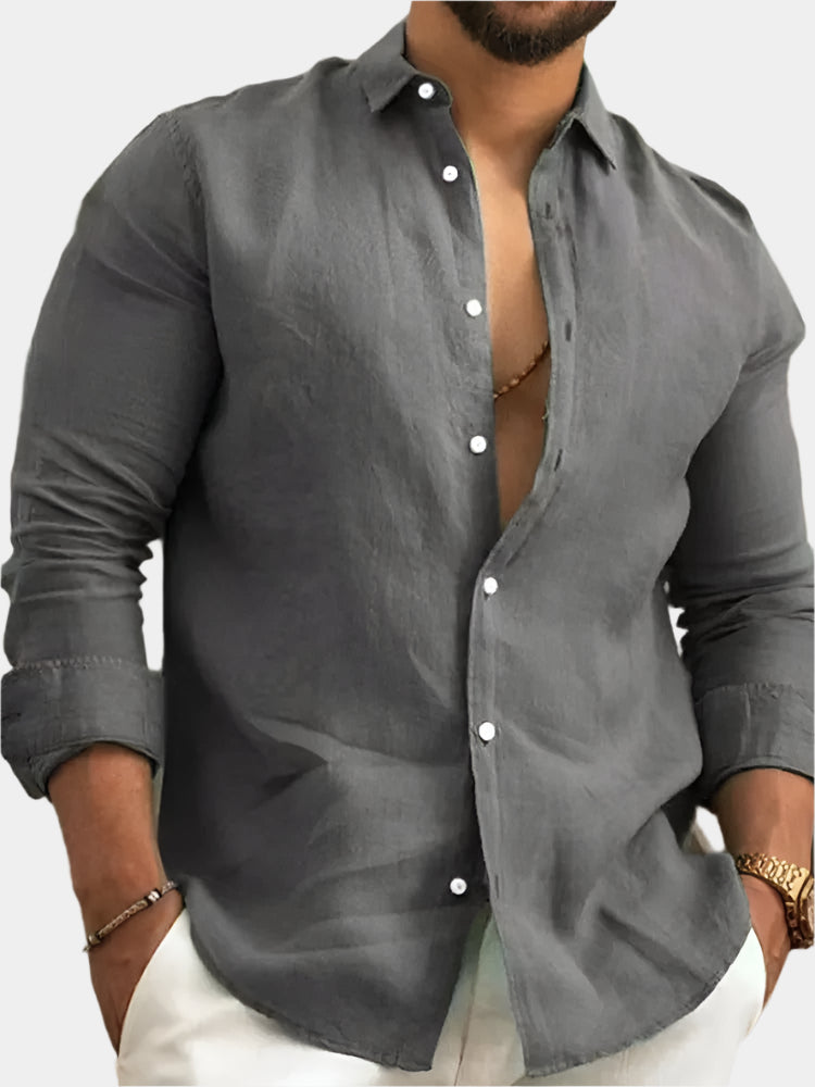 Classic Linen Dress Shirt - Arvenis Co.