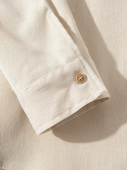 Prestige Solid Corduroy Shirt - Arvenis Co.