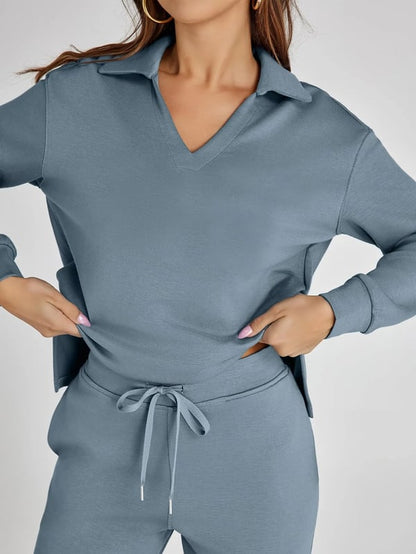 Women's 2 Piece Sets Outfits Casual Long Sleeve Sweatsuits Sets(🔥Same as in the video)