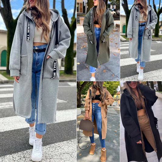 Comfy Hooded Long Sweatshirt